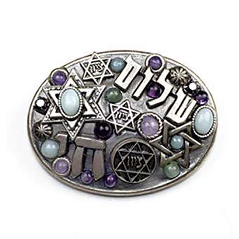 Amethyst Judaica Jumble Pin