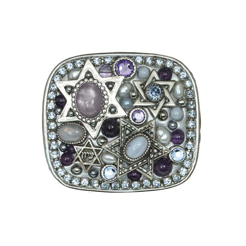 Square Judaica Jumble Pin