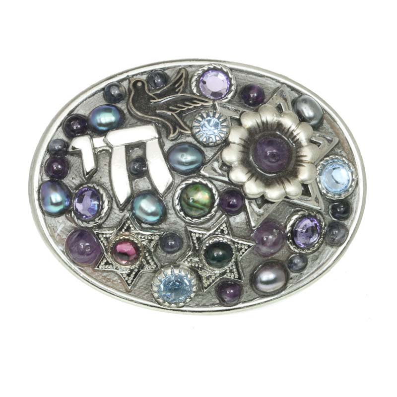 Freshwater Pearl Judaica Jumble Pin