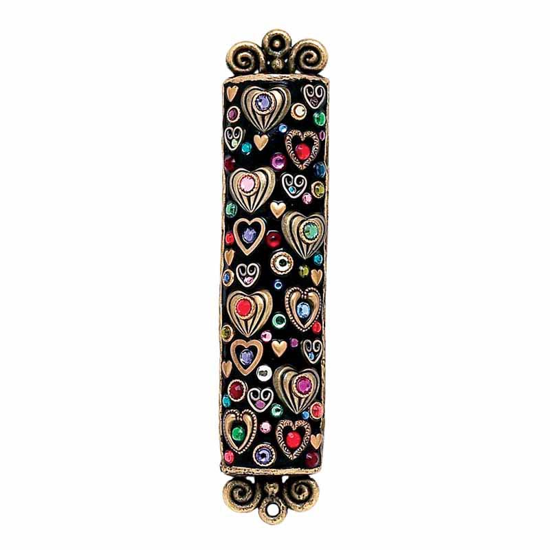 Mezuzah with Hearts Large