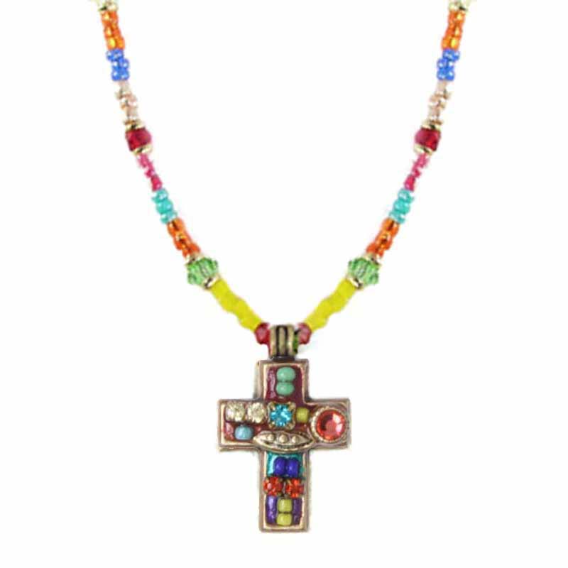 Multi-Bright Cross Necklace