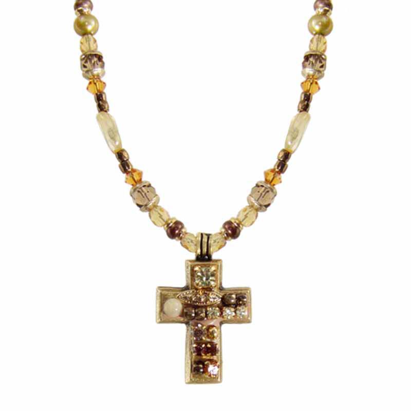 Small Earth Cross Necklace