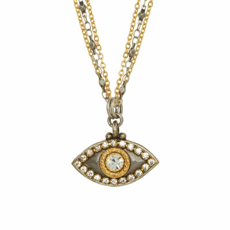 Gold & Silver Evil Eye Necklace