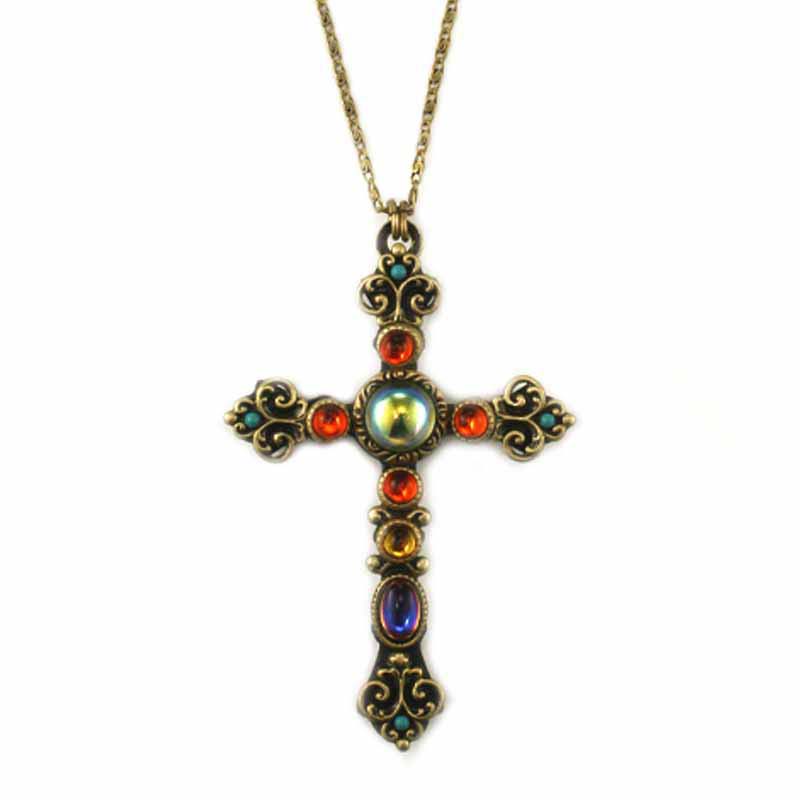Kaleidoscope Cross Necklace