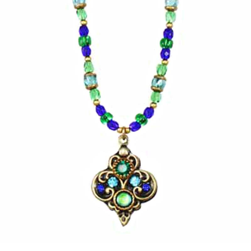 Peacock Spade Necklace