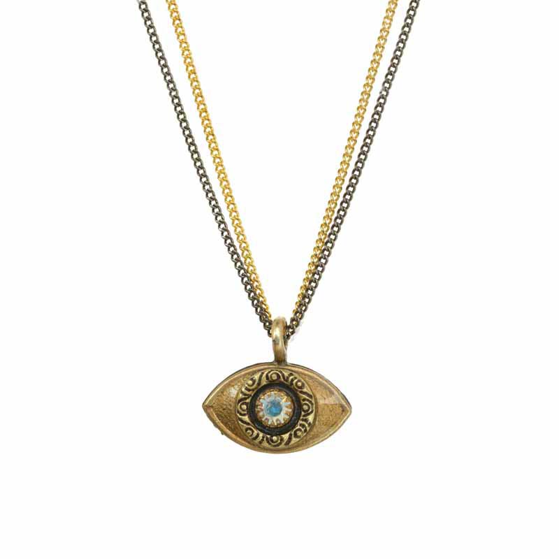 Mini Gold Evil Eye Necklace