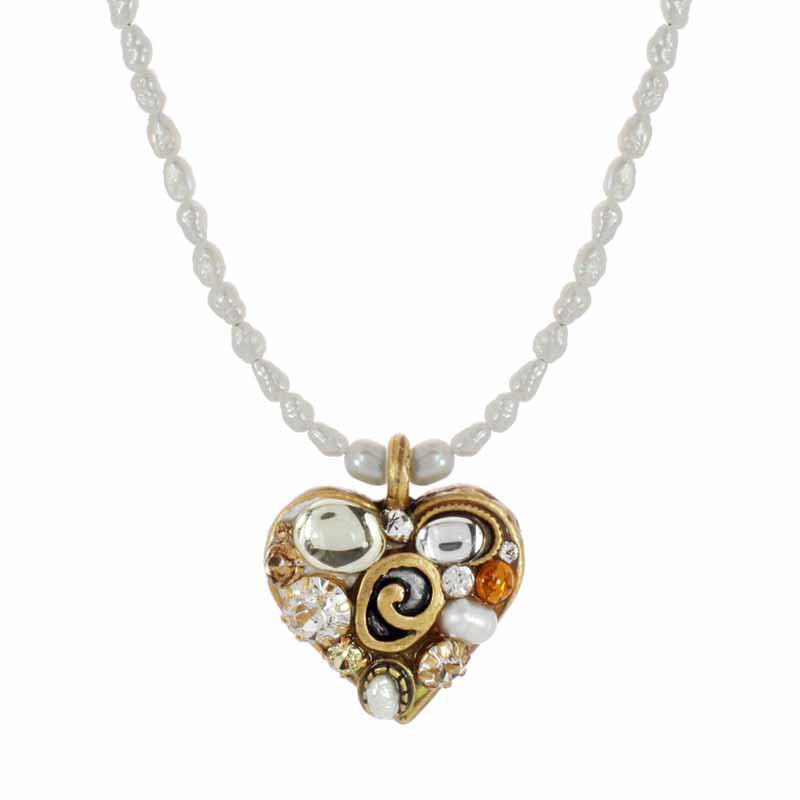 Champagne Small Heart Necklace