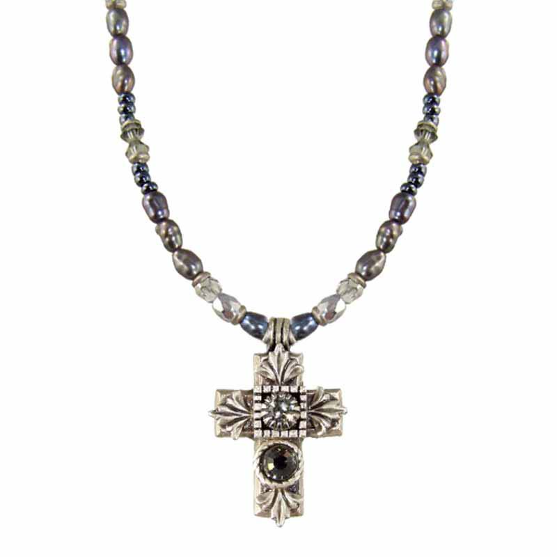 Small Metallic Cross Necklace