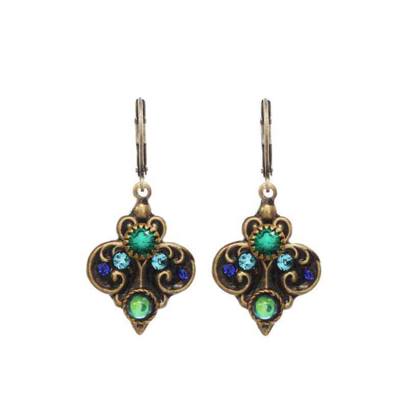 Peacock Spade Earrings