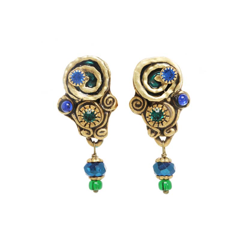 Emerald Swirl Earrings