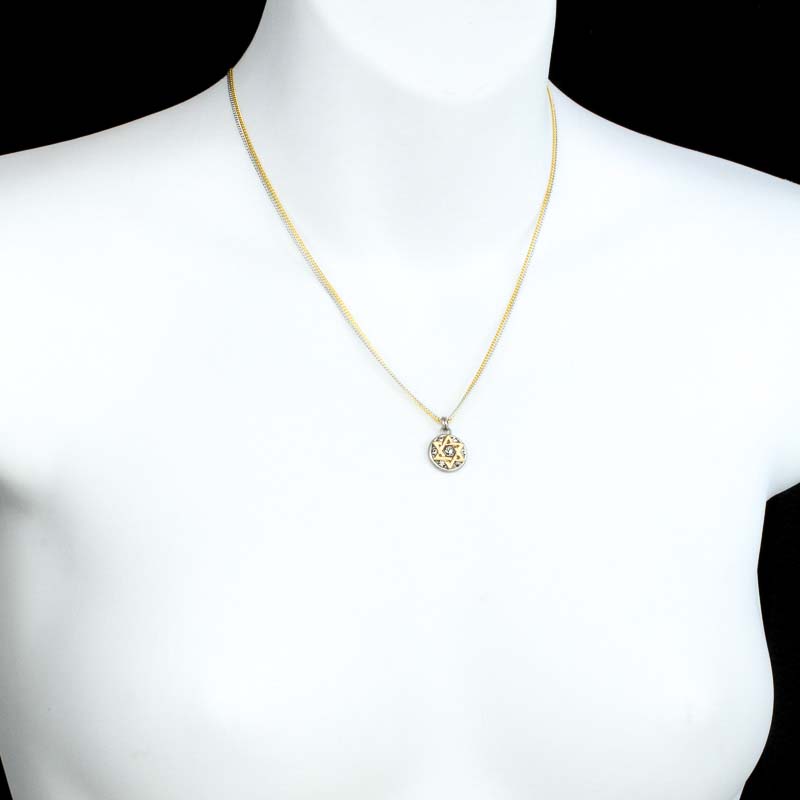 Gold & Silver Star of David Necklace | Michal Golan