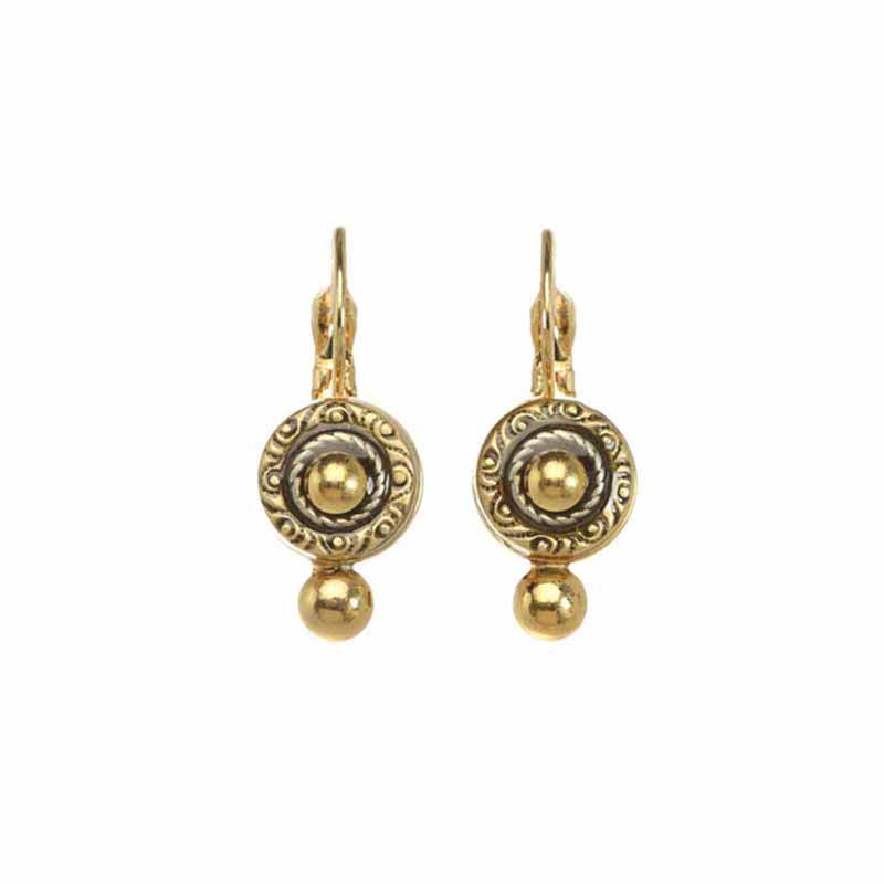 Small Gold Double Circle Earrings
