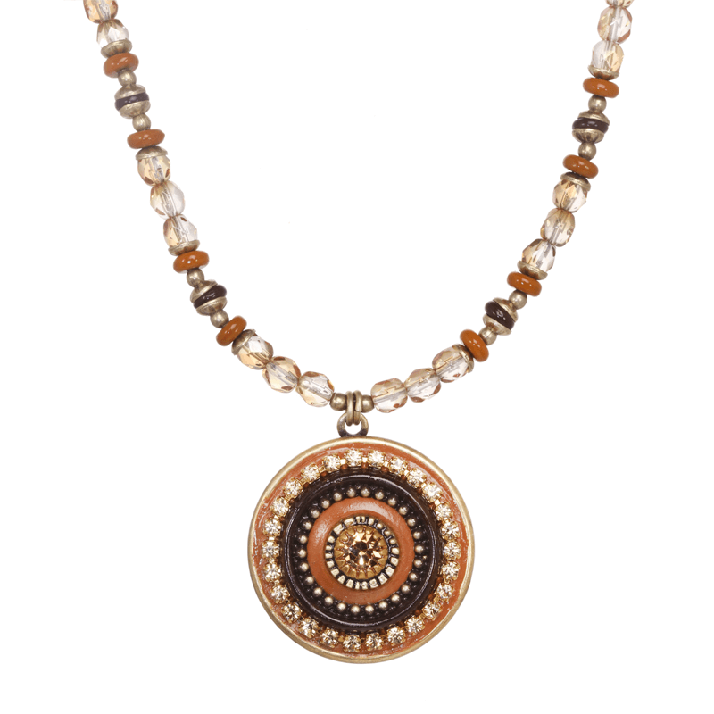 Brown Circle Necklace