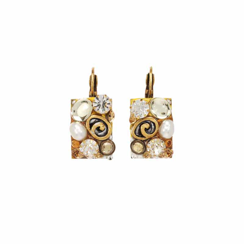 Champagne Square Earrings