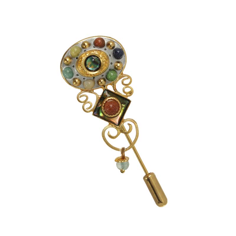 Vintage Michal Golan Abalone Stick Pin