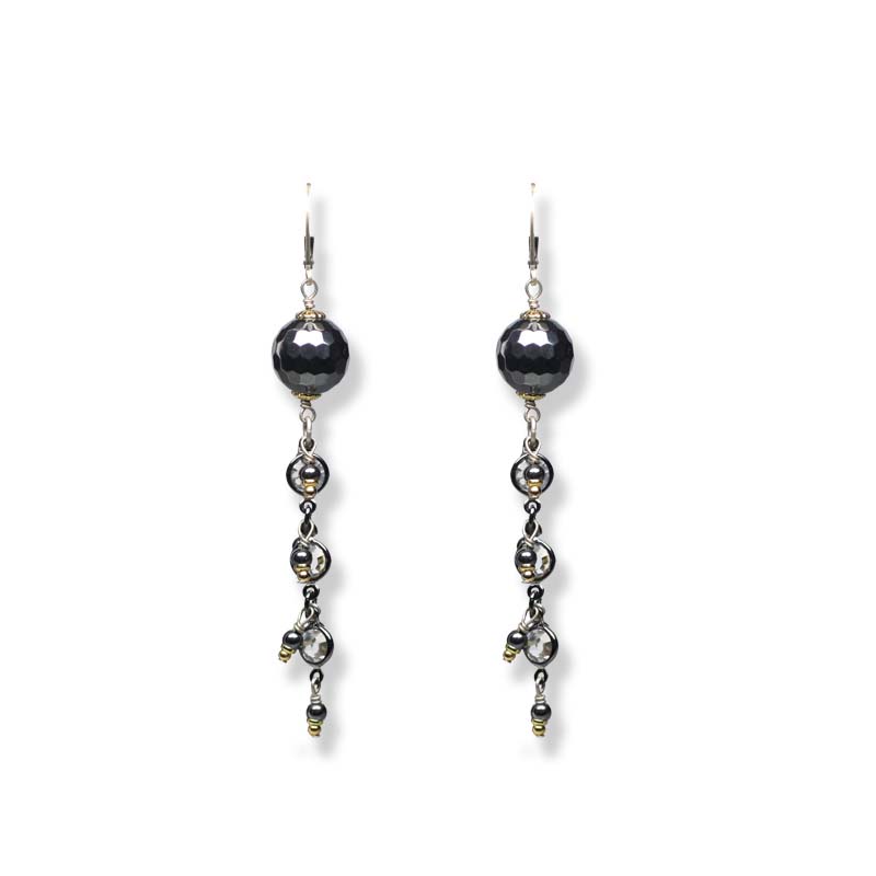 Metallika Crystal Dangle Earrings