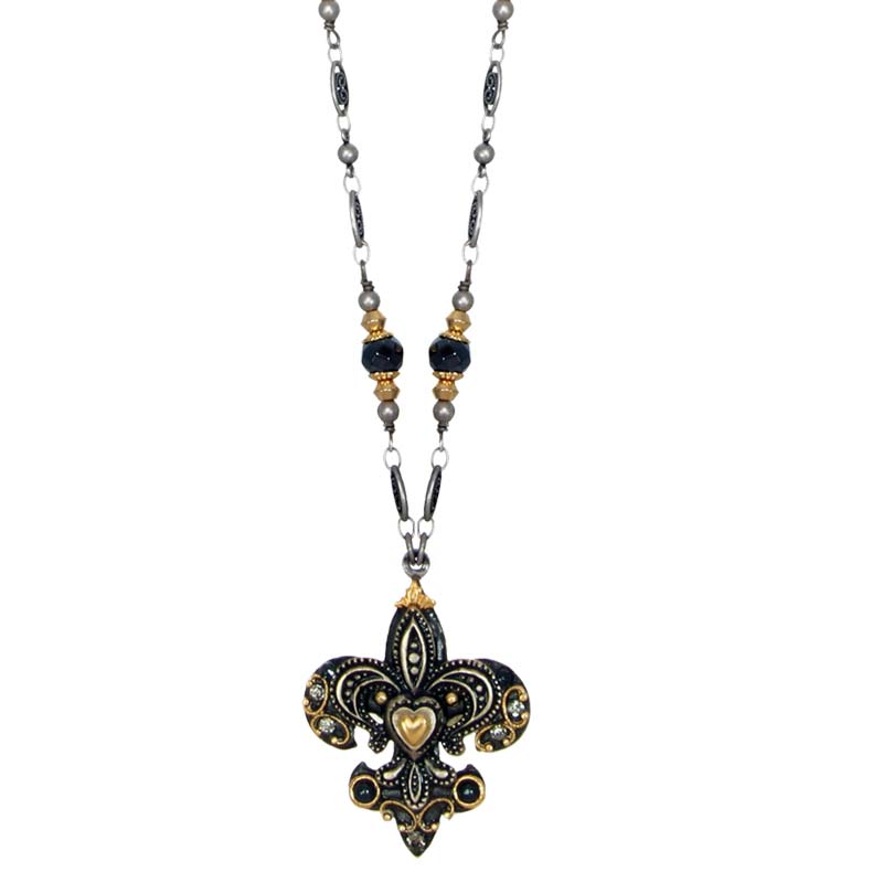 Metallika Fleur De Lis Necklace