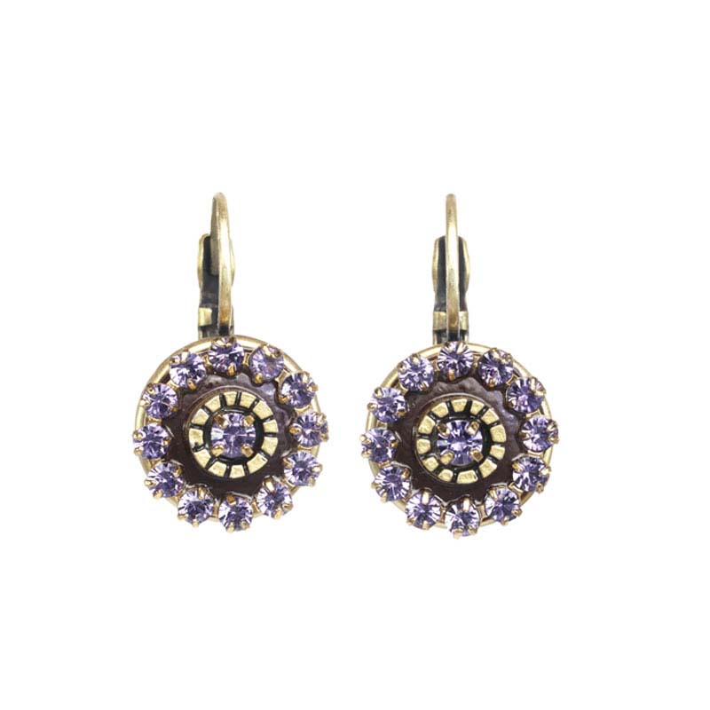 Purple Circle Earrings