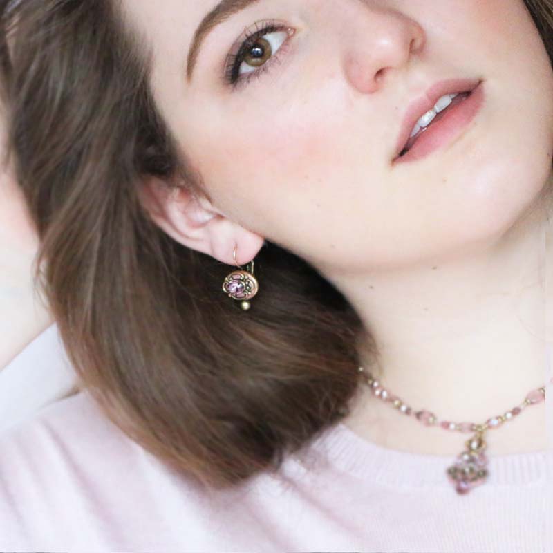 Pretty in Pink Crystal Earrings