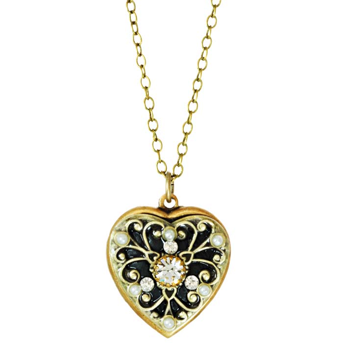 Art Deco Heart Necklace