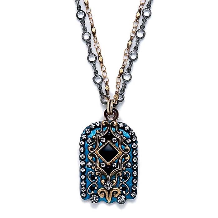 Deep Blue Hamsa Necklace