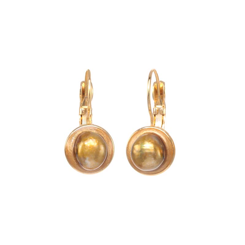 Citrine Tiny Gold Earrings