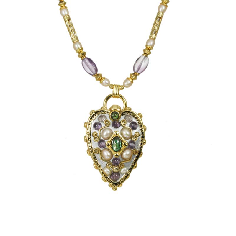 Purple Royal Heart Necklace