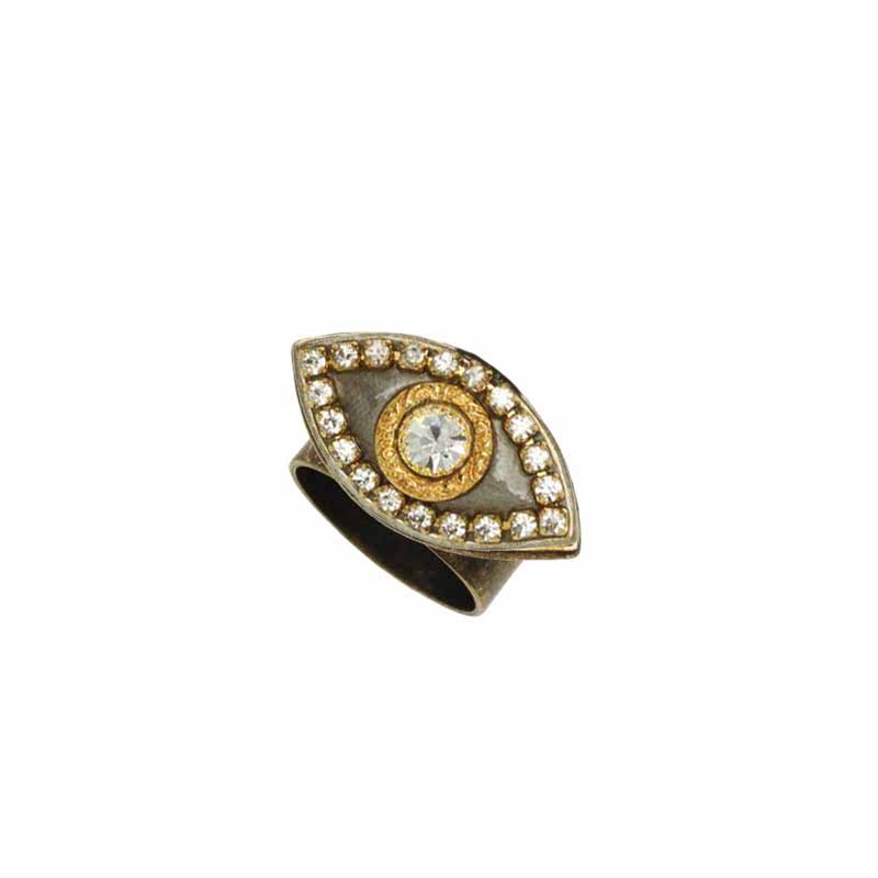 Silver and Gold Eye Ring
