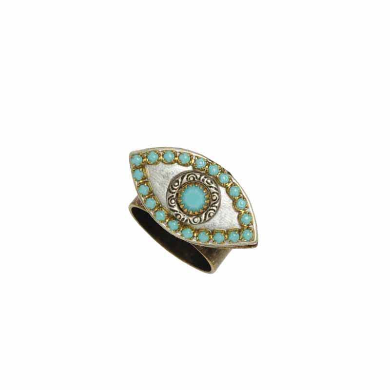 Silver and Turquoise Evil Eye Ring