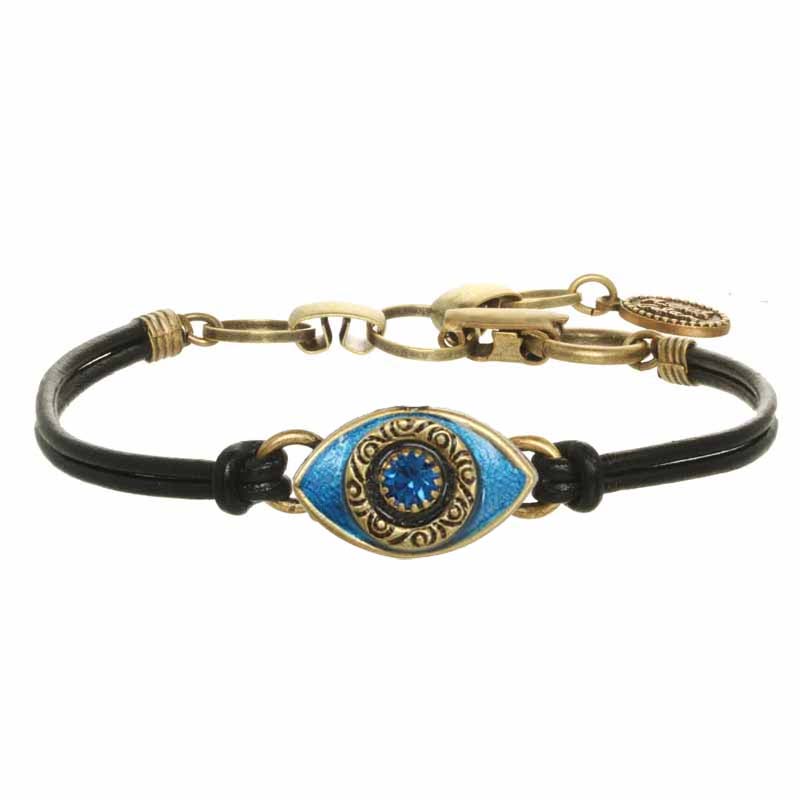 Mini Deep Blue and Gold Evil Eye Bracelet