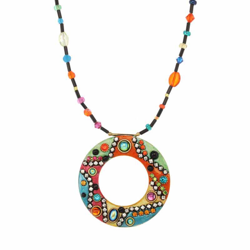 Mosaic Open Circle Necklace