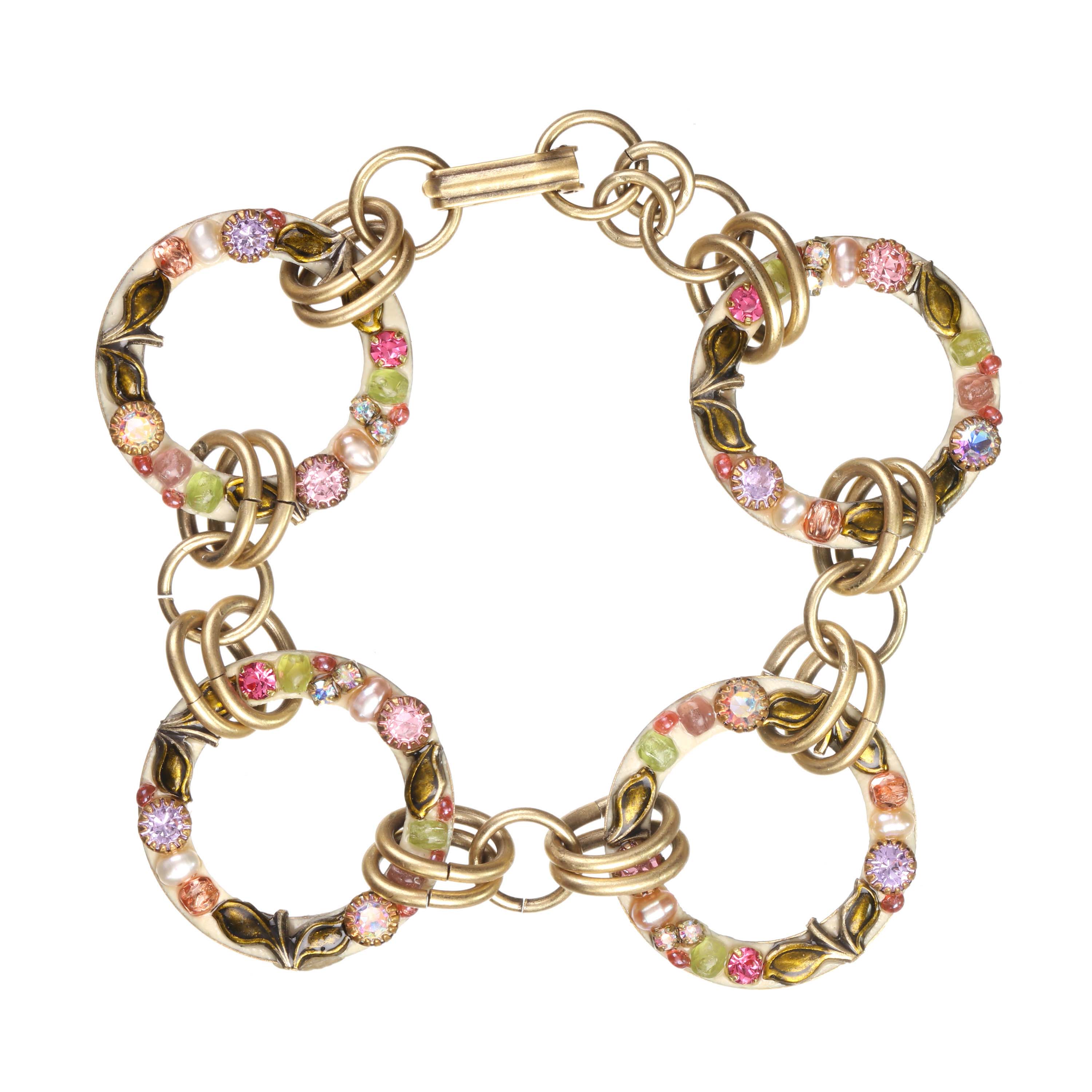 Pearl Blossom Hoop Bracelet