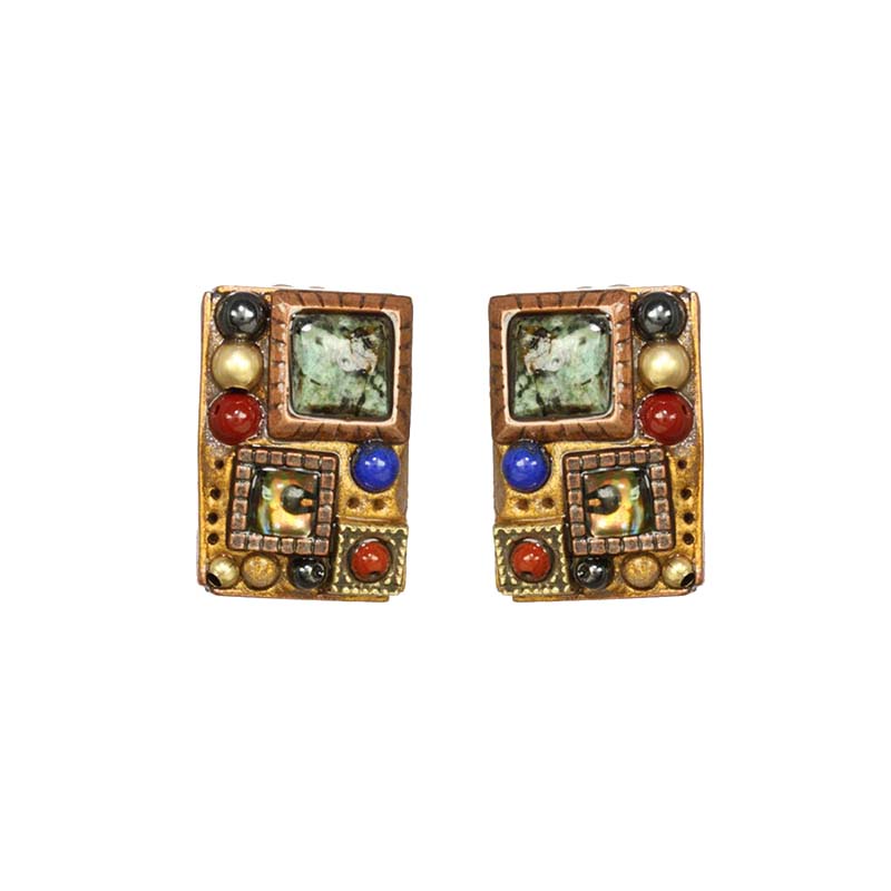 Bronze Age Rectangle Earrings