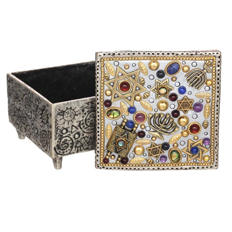 Multicolor Judaica Jewelry Box