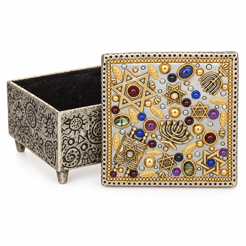 Multicolor Judaica Jewelry Box