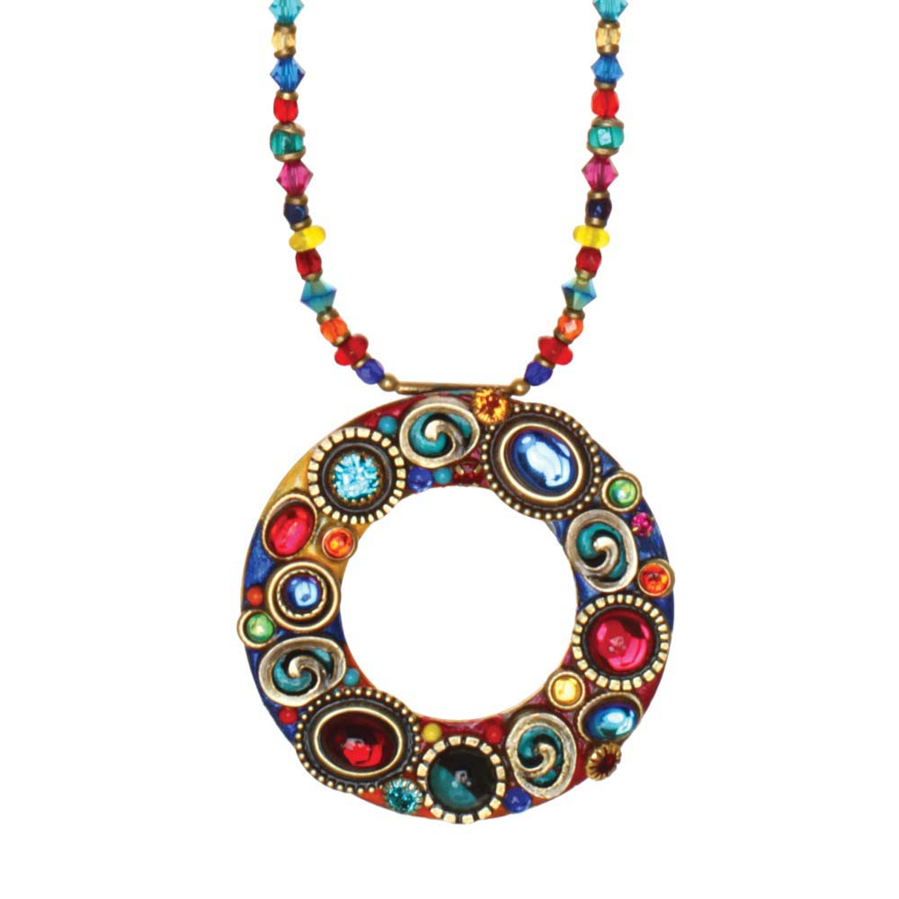 Confetti Open Circle Beaded Necklace