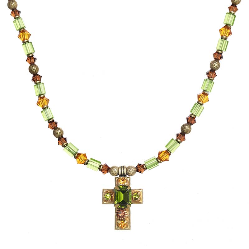 Arcadia Cross Beaded Necklace