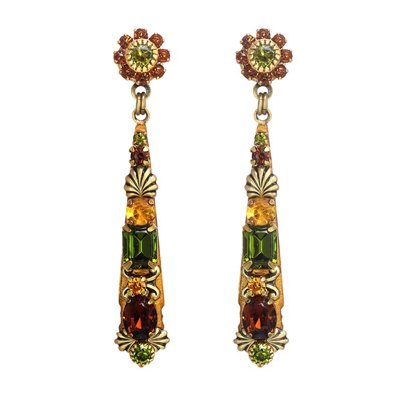 Arcadia Long Floral Earrings