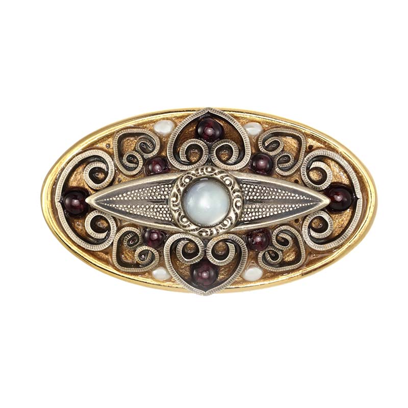 Mother of Pearl Oval Brooch