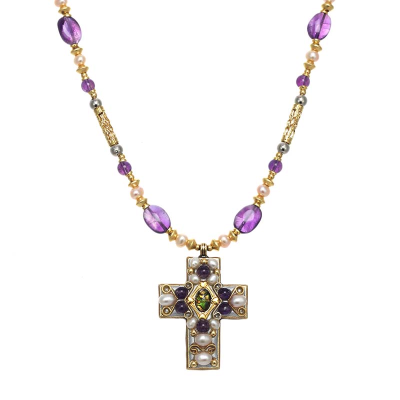 Amethyst Cross Necklace