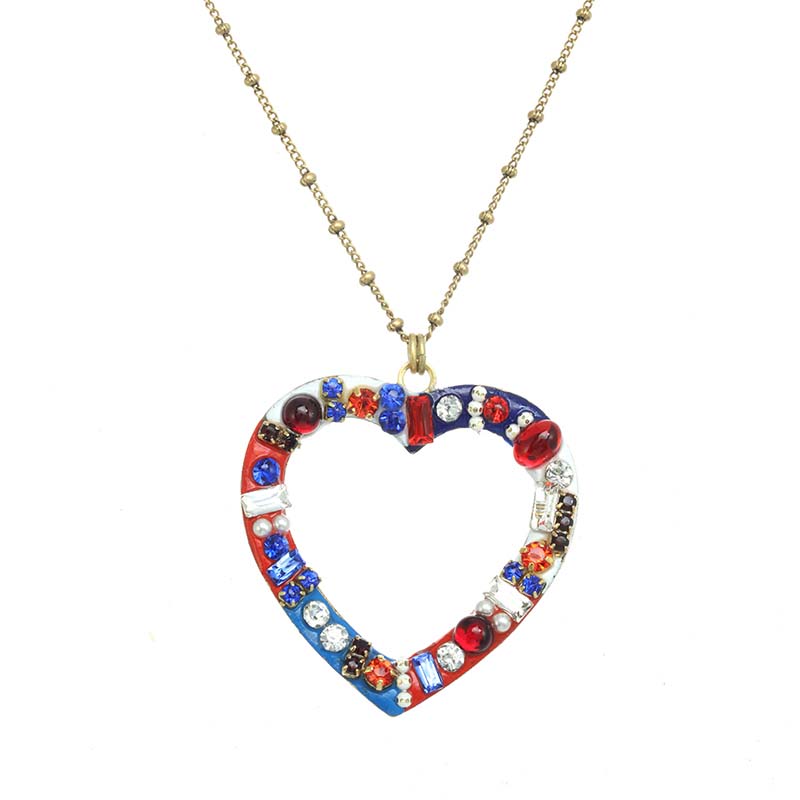 4th of July Heart Necklace