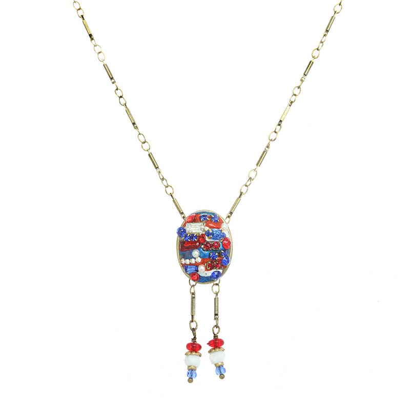 4th of July Oval Necklace