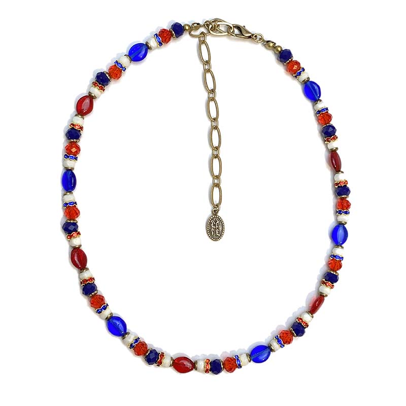 4th of July Beaded Necklace
