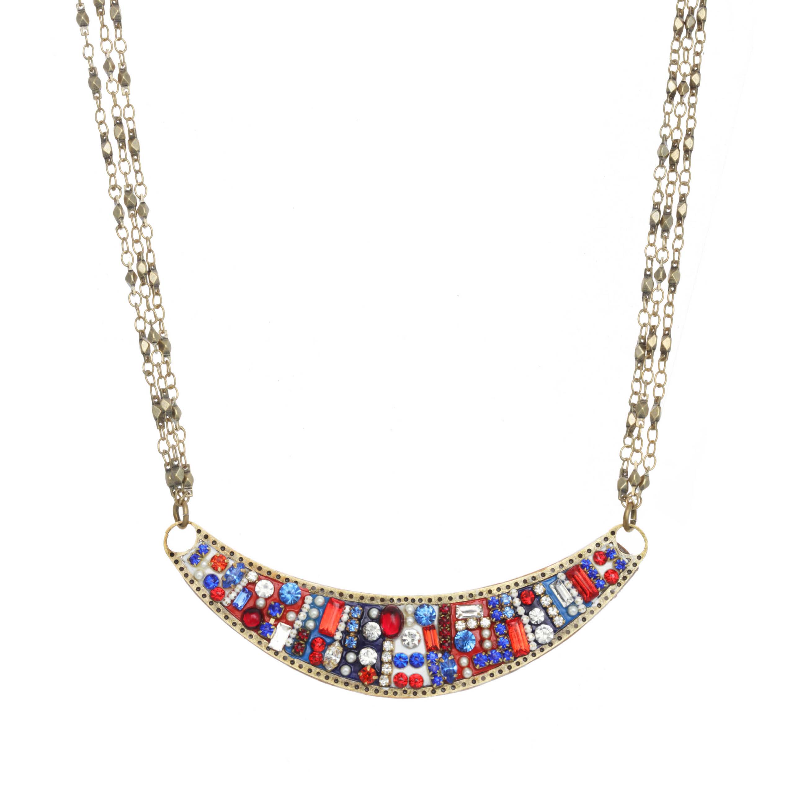 4th of July Crescent Necklace