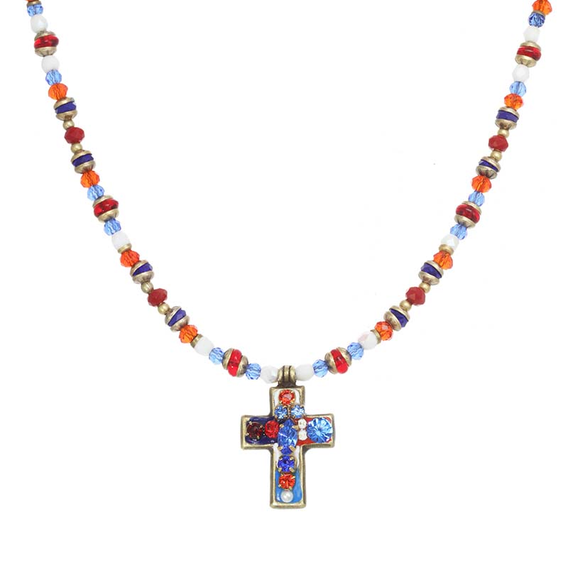 4th of July Cross Necklace