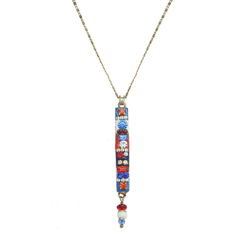 4th of July Long Bar Necklace