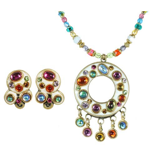 Aurora Necklace & Clip Earrings Set