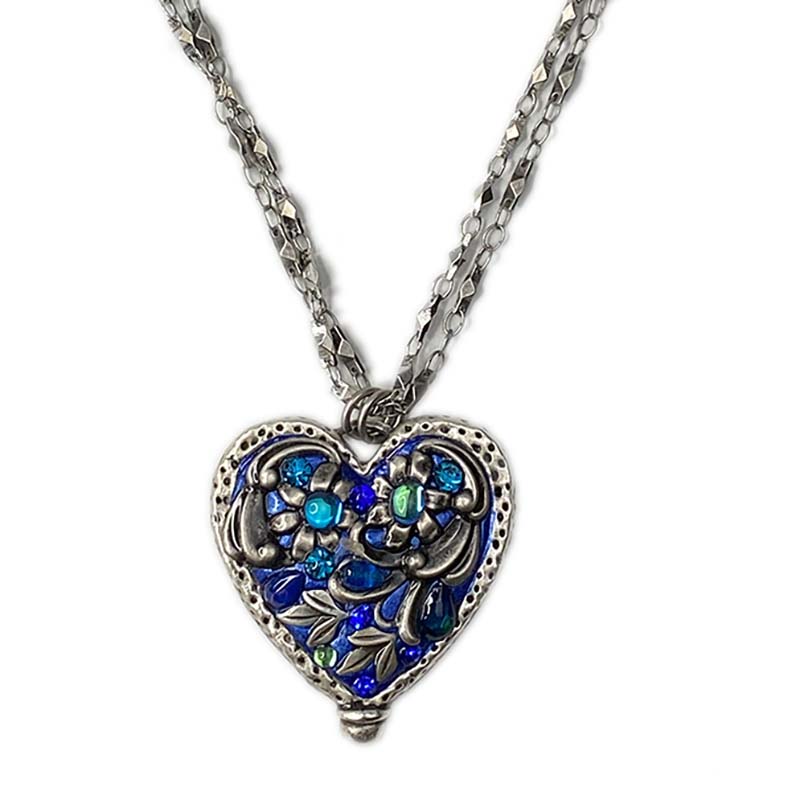Cerulean Large Heart Necklace