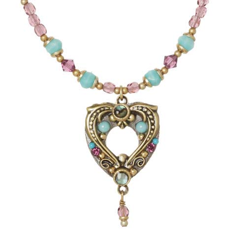 Kasbah Heart Dangling Beaded Necklace