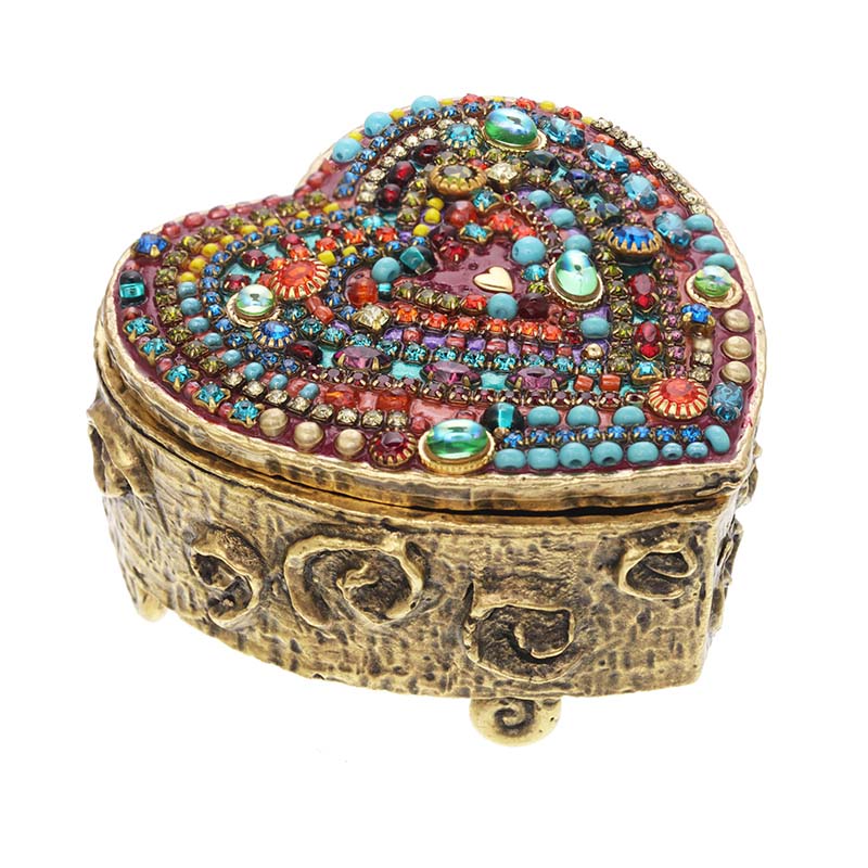 Multi Bright Heart Jewelry Box
